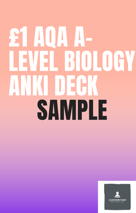 SAMPLE: AQA A-level Biology A* Anki cards