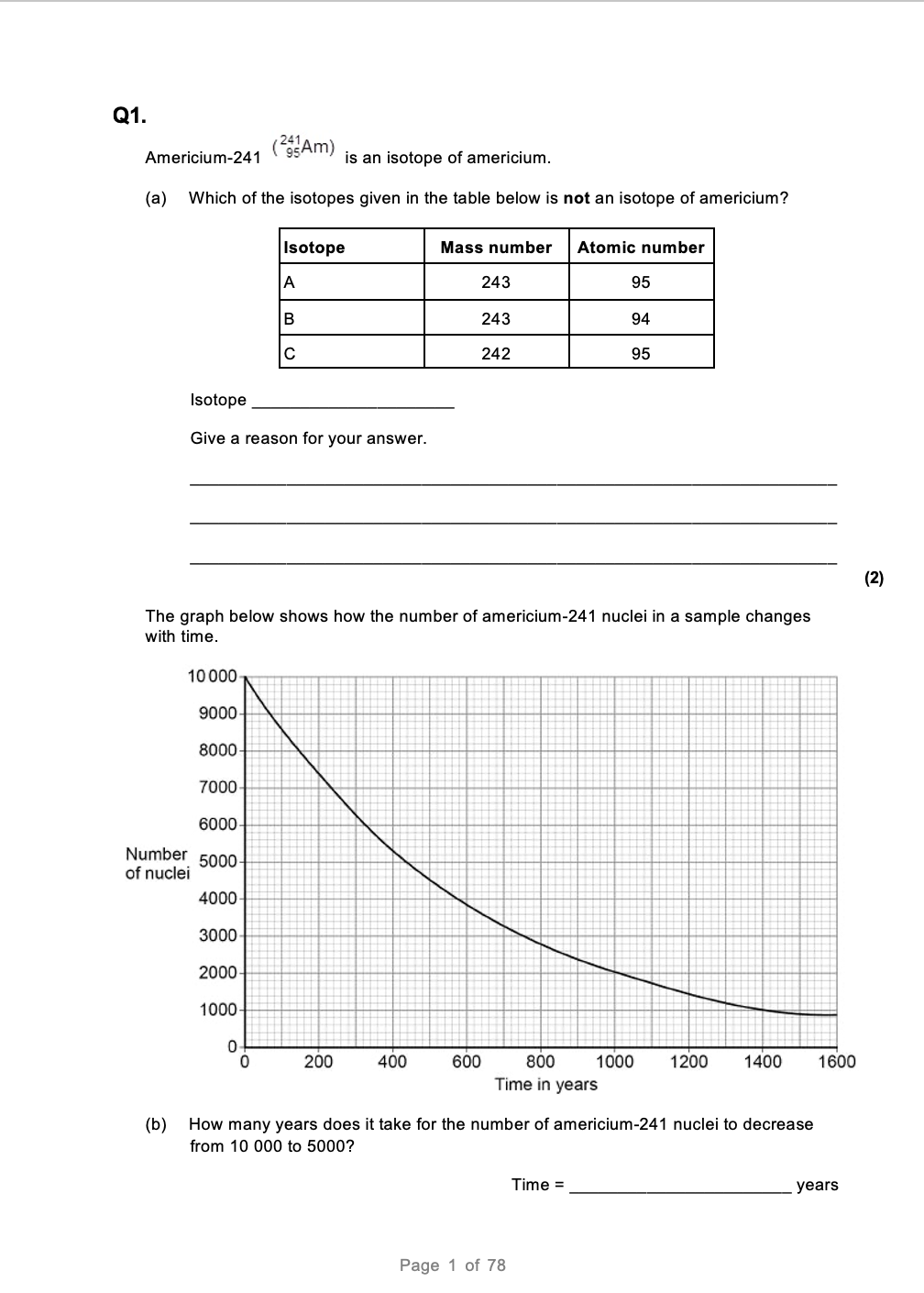 EXAM PRO QUESTIONS - AQA GCSE PHYSICS