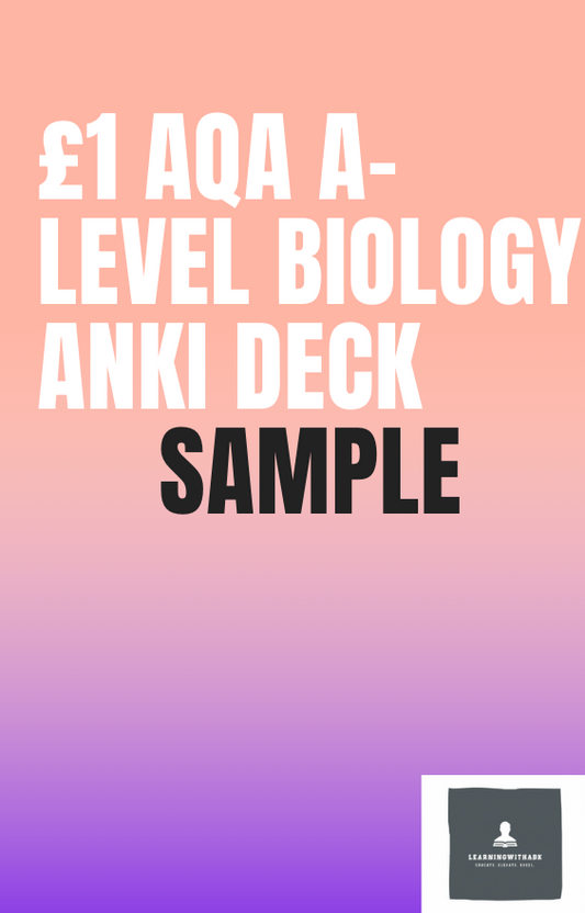 SAMPLE: AQA A-level Biology A* Anki cards