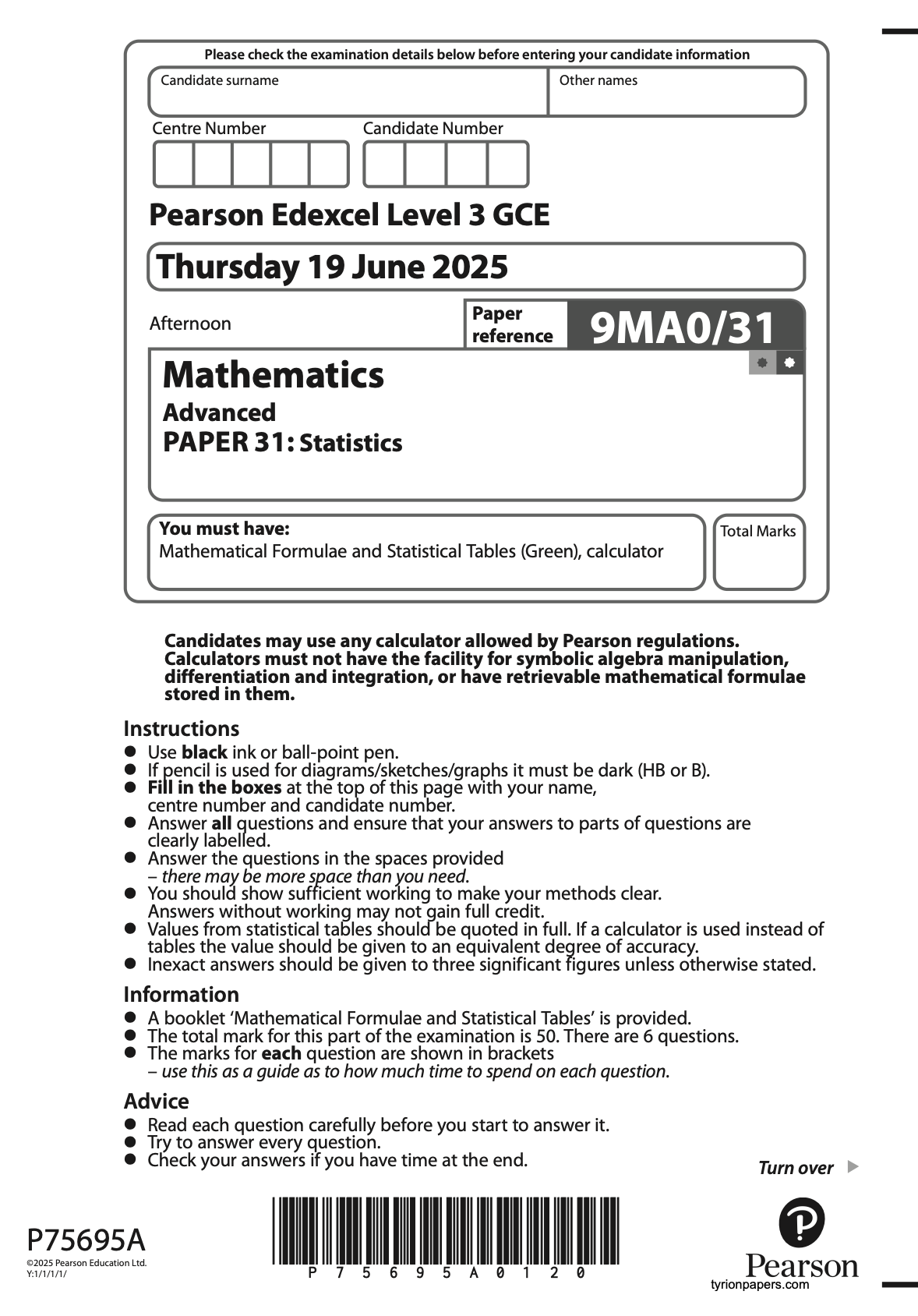 A-LEVEL MATHS EDEXCEL 2025 PAPERS - USED IN A-LEVELS FOR 2025