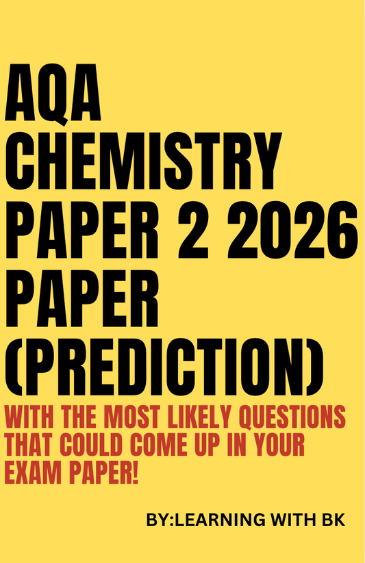 AQA A-LEVEL CHEMISTRY 2026 PAPER 2 PREDICTION PAPER + MARK SCHEME