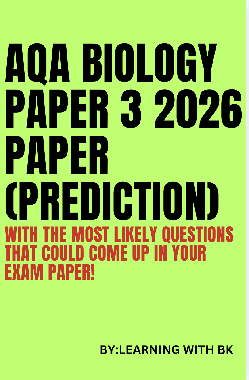 AQA A-LEVEL BIOLOGY 2026 PAPER 3 PREDICTION PAPER + MARK SCHEME