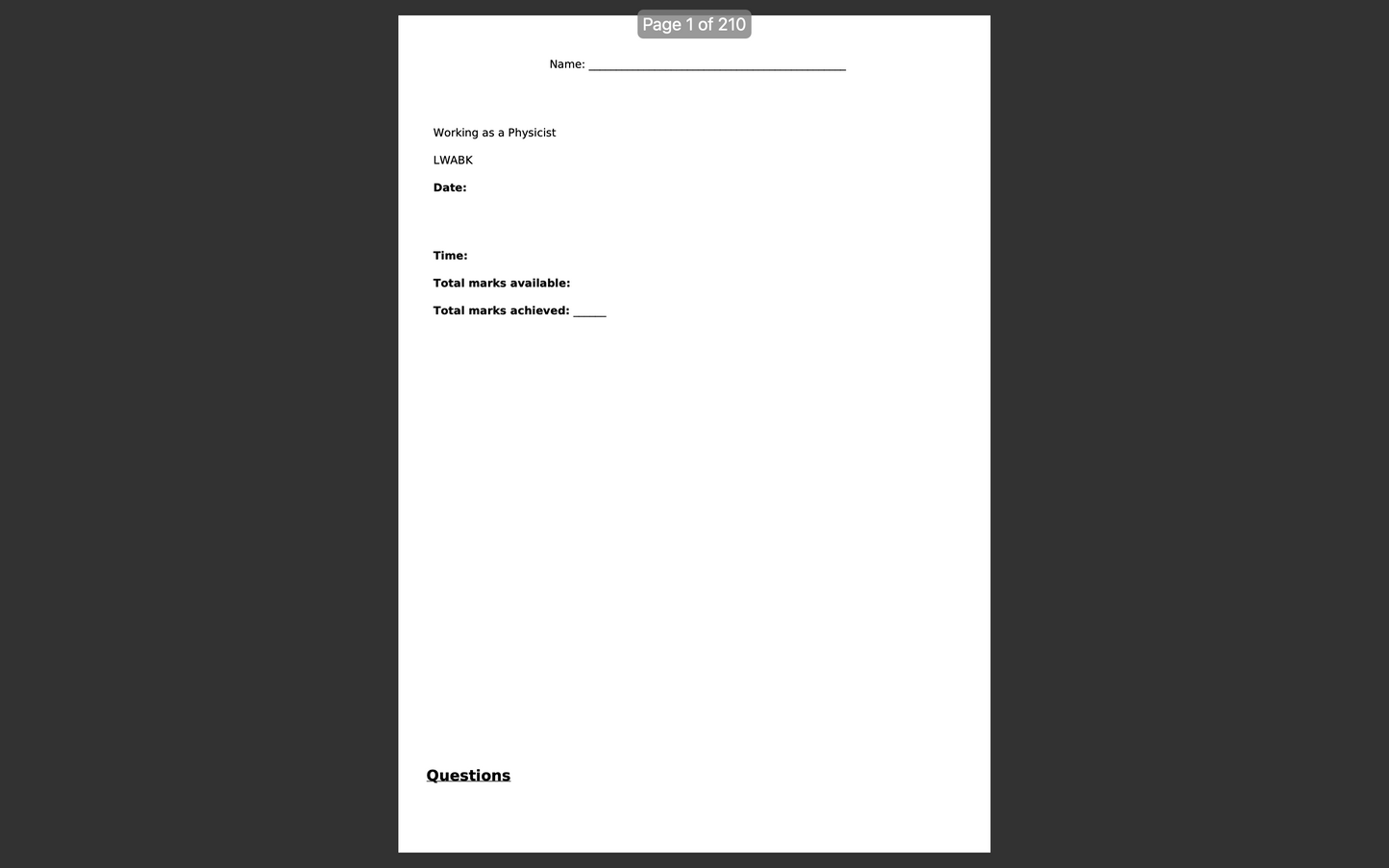 EXAM QUESTIONS - EDEXCEL A-LEVEL PHYSICS + 2025 PAPERS